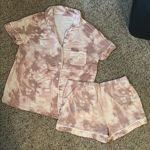 Stars Above Pink and Cream Pajama Set